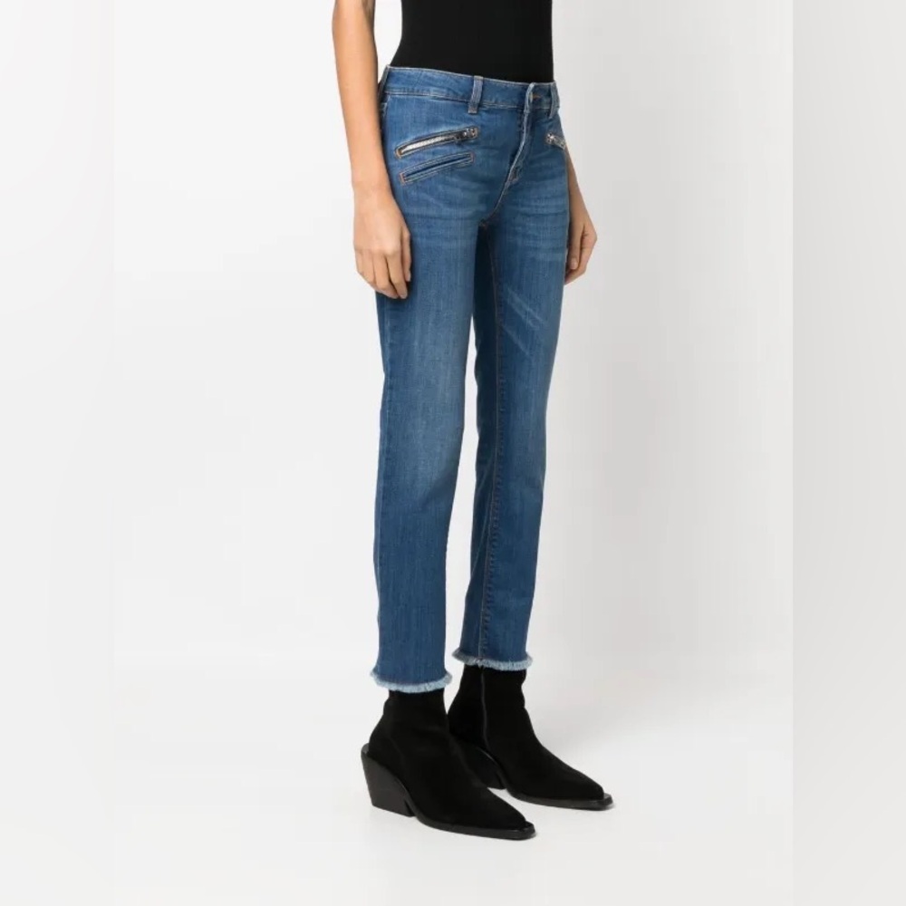 Zadig&Voltaire frayed-hem straight-leg jeans